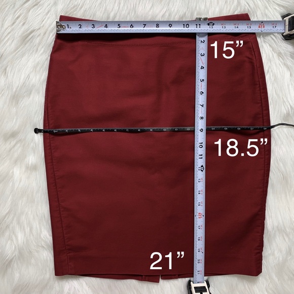 SOLD-J Crew No. 2 Pencil Skirt Burgundy Red - Picture 6 of 6